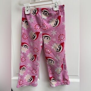 Elf on the Shelf 3T Pink Girls Fleece Pajama Pants